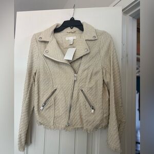 H&M Cream Blazer Textured Suit Jacket